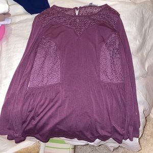 Daniel Rain Purple Flowy Top